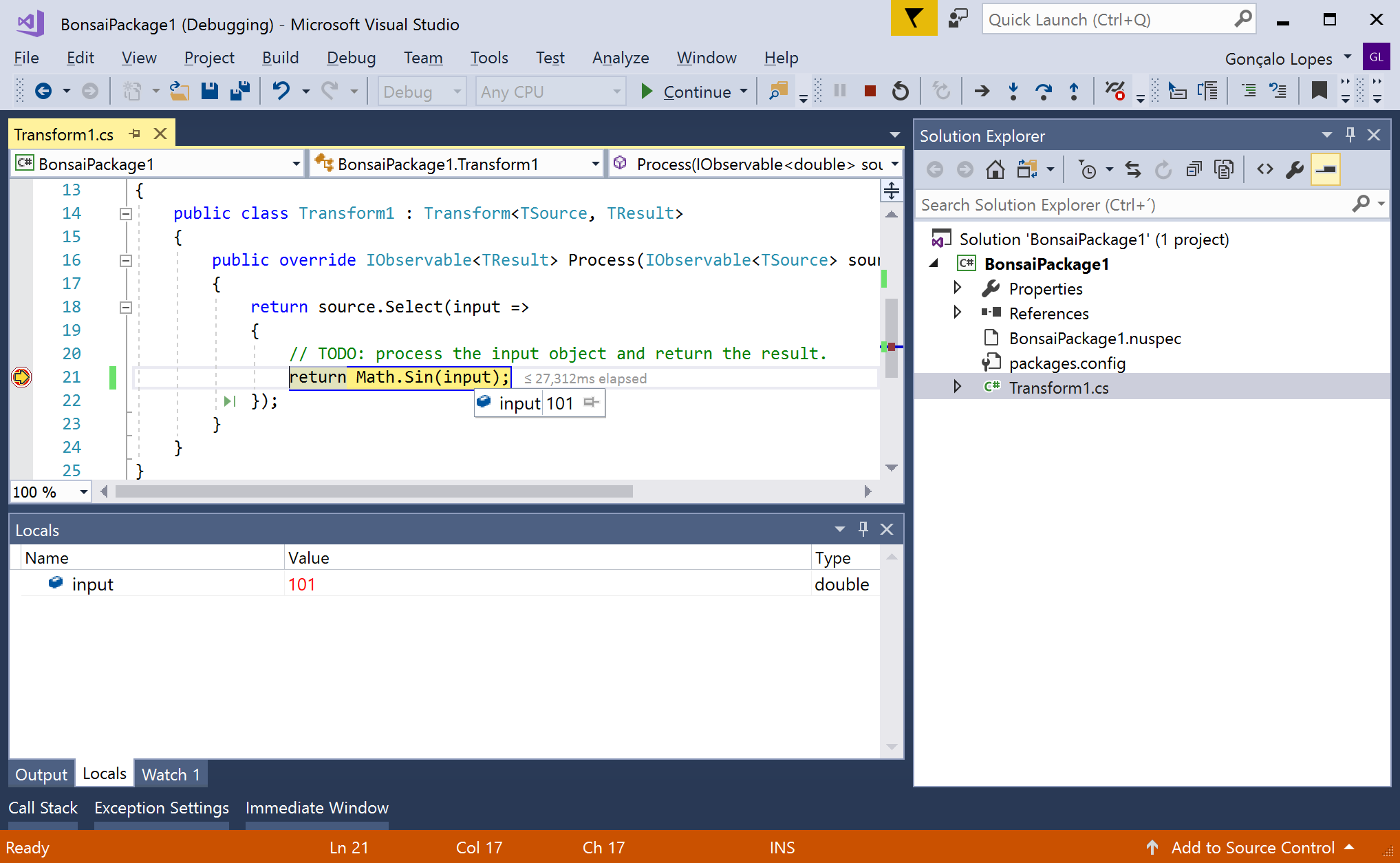 Debugging the sine transform